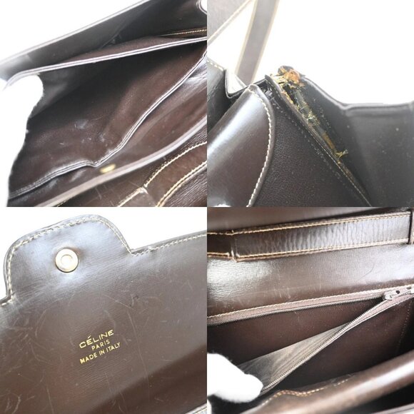 CELINE C Macadam Horse Carriage 2Way Shoulder Clutch Bag Canvas Leather 67FB853 - Picture 16 of 16